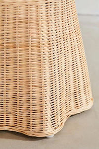 Elegant handwoven rattan coffee <b>table</b> curved wicker <b>table</b> natural eco friendly furniture stylish modern rustic living room <b>table</b> - Product Image 4