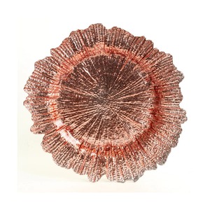 Assiette de service rose en forme de fleur pour table à manger, base décorative et assiette de service de luxe pour une présentation de table raffinée, provenant d'Inde. - Product Image 6