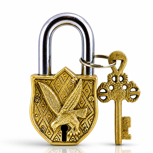 Outdoor Brass & Steel <b>Padlock</b> Heavy Duty Premium Security Lock Rust Resistant Gate Fence Garage Warehouse Industrial Door - Product Image 5