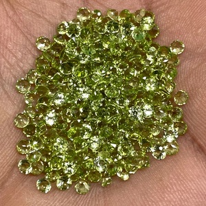 Peridoto natural, 50 piezas, 3 mm, corte redondo tipo diamante, piedras preciosas sueltas sin tratar, lote al por mayor para fabricación de joyas y manualidades. - Product Image 6