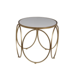 Ensemble de tables basses gigognes avec finition laiton antique moderne, écologique et durable pour la décoration intérieure du salon - Product Image 1