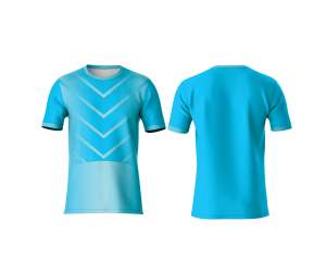 T-shirt de sport en jersey de polyester léger, respirant et à séchage rapide, imprimé par sublimation sur le devant, pour la course et la gym, personnalisable - Product Image 1