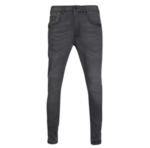Jean droit en denim souple taille mi-haute pour homme - Pantalon de mode respirant, écologique et coupe-vent teint en pièce, fabriqué au Bangladesh - Product Image 3