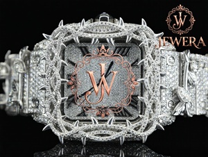 Reloj de Acero Inoxidable con Diamantes Moissanite de Alta Calidad Premium, Movimiento Mecánico Automático, Diseño Completamente Cubierto de Piedras - Product Image 4