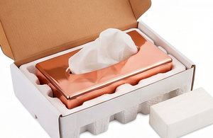 Porte-serviettes carré en cuivre doré rose fait main, design élégant pour table à manger, ustensile de cuisine parfait pour restaurants et hôtels - Product Image 6