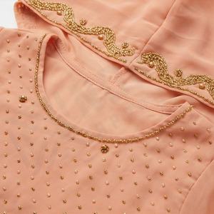 Elegante Abaya de Chifón para Mujer con Pedrería, Vestido Musulmán de Dos Piezas Personalizado, Vestido Musulmán Elegante para Mujer - Product Image 4