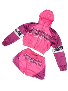2 Piece Reflective Tracksuit Windbreaker <b>Shorts</b> Set 100% Nylon Mid Waist Drawstring Closure Casual Men's Windbreaker <b>Shorts</b> - Product Image 4