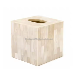 Caja de Pañuelos Decorativa de Diseño Moderno con Incrustaciones de Hueso, Estilo Clásico Ecológico, Hecha a Mano, Dispensador de Servilletas para el Hogar y Hoteles - Product Image 3