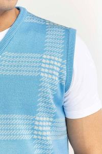 Suéter de Punto Grueso para Hombre, Cuello Redondo, Negro, Mezcla de Lana al 70% y Cachemira al 30%, Personalizado, Sin Mangas - Product Image 3