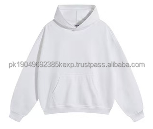 Sweat-shirt à capuche pour homme en coton 100% 400 g/m² lourd, épaules tombantes, avec impression de logo personnalisé pour l'hiver - Product Image 3