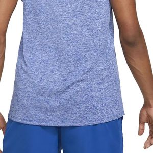 INDEX Men's Sleeveless Tank <b>Top</b> O-Neck Solid <b>Blue</b> Knitted Quick Dry Sporty Fit Gym Wear Polyester Athletic <b>Vest</b> - Product Image 3