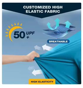 เสื้อฮู้ดดี้สีพื้น UPF 50 แขนยาว ป้องกันรังสียูวี สำหรับผู้ใหญ่ ใส่ตกปลา - Product Image 5