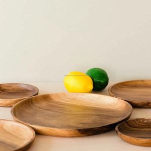 Wholesale Mango <b>Wood</b> round Serving Plates Natural Vintage <b>Rustic</b> <b>Wood</b> Charger Plates for Wedding Decor and Parties from India - Product Image 3
