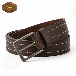 Cinturón de Cuero Genuino 100% de Grano Completo con Hebilla Clásica, Correa Premium para Uso Casual y Formal - Product Image 1