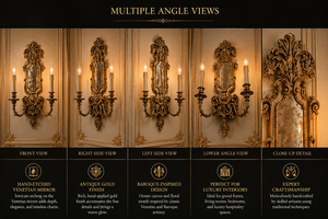 Jansons Company Contemporary Brass Oval <b>Wall</b> Sconce | Luxury Decorative <b>Wall</b> Light Ornate Carved <b>Frame</b> for Boutique Hotels - Product Image 3