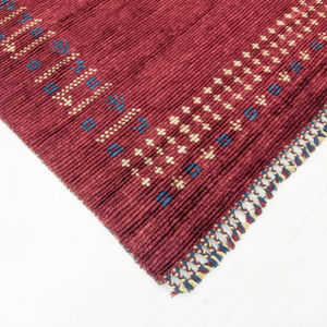 Alfombra Kilim de Lana de Primera Calidad, Anudada a Mano, con Pelo Cortado, con Opciones de Tamaño y Color Personalizables - Product Image 1