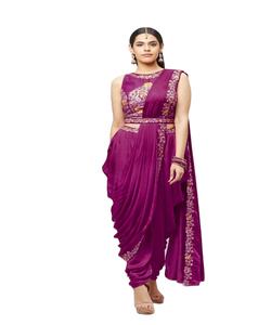 Auto conçu fête porter Designer soie brodé Saree avec chemisier pièce douce soie dentelle bordure Sari vêtements de mariage femmes dernier ApparelGarment - Product Image 1