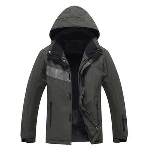 Streetwear coupe-vent survêtement deux pièces ensemble veste zippée réfléchissant survêtement nylon fermeture éclair survêtement hommes 2026 - Product Image 1