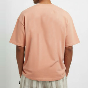 T-shirt simple à manches courtes, longueur standard, couleur personnalisée, design respirant, séchage rapide, vêtement d'été tendance, léger, polyester/coton - Product Image 3