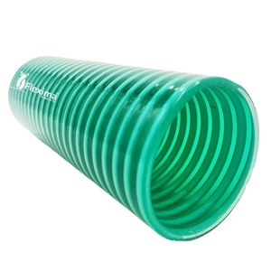 Tube flexible de tuyau d'aspiration en spirale renforcé de PVC vert utilisé pour le tuyau d'aspiration d'irrigation agricole de machine de pompe - Product Image 1