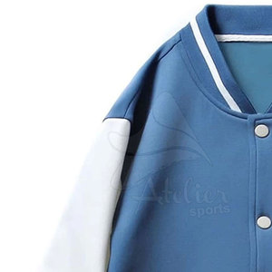 Classic Men's Stand Front Leather Sleeve Letterman <b>Jacket</b> <b>Patch</b> Covered Button Closure Casual Streetwear Eco-Friendly Warm - Product Image 5