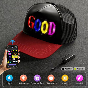 Casquette de baseball programmable à LED avec contrôle par application Bluetooth, affichage de messages défilants, chapeau lumineux pour les fêtes et les cadeaux - Product Image 2