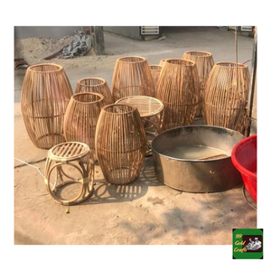 Pantalla de Lámpara de Bambú Hecha a Mano, Cubierta de Techo Tejida Natural, Accesorio de Iluminación Interior Rústico para Hoteles y Restaurantes, de Vietnam - Product Image 5