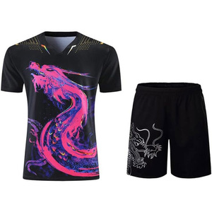 Uniformes de tennis de table sportifs personnalisables, logo personnalisé, tissu respirant, séchage rapide, écologique, haute qualité, manches courtes, été - Product Image 1