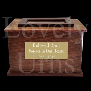 Urna de madera para cremación de adultos, tamaño mediano, para guardar cenizas, recuerdo conmemorativo, venta al por mayor. - Product Image 4