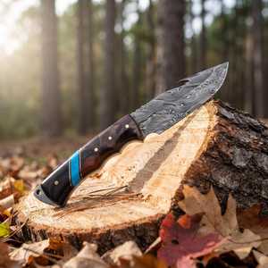Couteau à brisket en acier Damas de 12 pouces, magnifiquement conçu, avec manche en bois de sycomore - Couteau à découper de 12 pouces pour viande, rôtis et fruits - Product Image 3