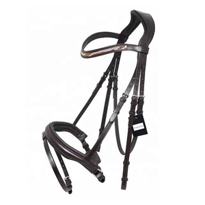 Brida de caballo de cuero ecuestre de alta calidad más vendida, logotipo personalizado, precio bajo, equipo de equitación de cristal Broaband - Product Image 2