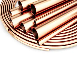 Copper tubes seamless pipe easy to connect bendable corrosion resistant