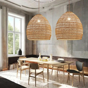 New Arrival Sustainable Handmade Woven <b>Rattan</b> Bamboo Lampshade Chinese European Durable Decorative Pendant Light Home Hotel - Product Image 4