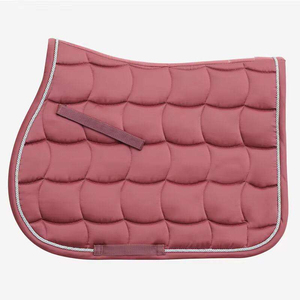 Precio de fábrica, almohadilla de silla de montar personalizada con acolchado ondulado, venta al por mayor, tela exterior de algodón para doma, espuma, satén, poliéster, manta para caballo - Product Image 3