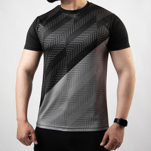 T-shirts pour hommes à séchage rapide, 100 % coton, respirants, motif lettres, tissu peigné, anti-boulochage, service OEM, prix de gros - Product Image 5