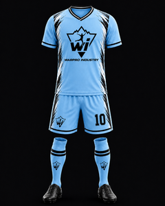 Tenue de football respirante : Ensemble maillot et short personnalisable avec logo, directement de l'usine, pour équipes de compétition - Product Image 5