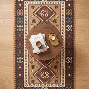 Tapis moderne en laine bouclée tissé à la main - Couleur unie, antidérapant, avec support en toile de coton - Poils moyens, pour usage domestique et commercial - Product Image 5
