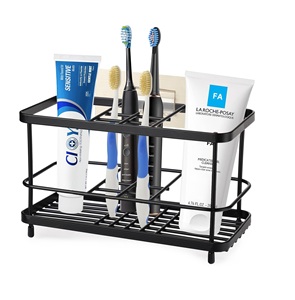 ที่วางแปรงสีฟันติดผนังแบบทำมือทันสมัยสำหรับห้องน้ำ พร้อมที่วางยาสีฟันอเนกประสงค์ ทำความสะอาดง่าย - Product Image 5