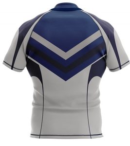Ensembles d'uniformes de rugby en polyester imprimés par transfert thermique, personnalisés, confortables et respirants, grandes tailles, collection 2026, vente en gros, Front League - Product Image 4