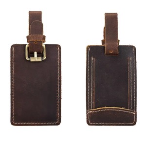 Durable Genuine Leather Baggage Tags with Adjustable Buckle <b>Straps</b> Professional Grade Full Grain Leather Identifiers LTG-0342 - Product Image 2