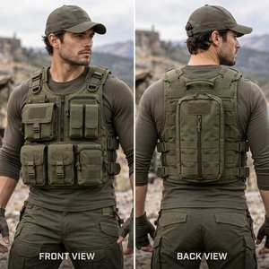 <b>Men</b> Tactical <b>Vest</b> Designed With Strong Performance Fabric Lightweight Structure Multiple Compartments Comfortable Fit Secure - Product Image 6