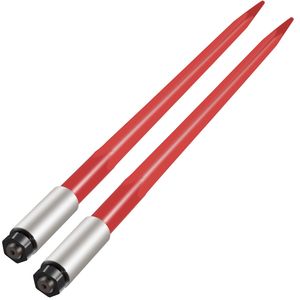 Fieno lancia 39 \ "balla Spike attacco rapido quadrato balla forchette 3000 Lbs capacità 1 3/4 \" rosso rivestito balle forcelle per trattori - Product Image 1
