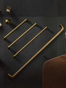 Manija de Puerta de Latón Sólido de Grado Industrial, Manija de Latón Grueso y Resistente, Manija de Entrada Comercial Grande de Latón - Product Image 2