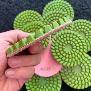 100mm KA+ Diamond <b>Polishing</b> Pad 6.5mm Thickness Resin Bond Medium Hardness OEM for Granite Marble and Concrete Floors - Product Image 4