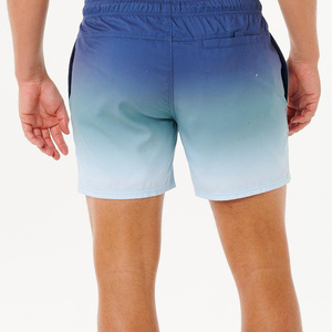Shorts de bain en toile personnalisés pour hommes, imprimés par transfert thermique, avec cordon de serrage, coupe décontractée, séchage rapide, pour l'été et la plage, vente en gros - Product Image 3