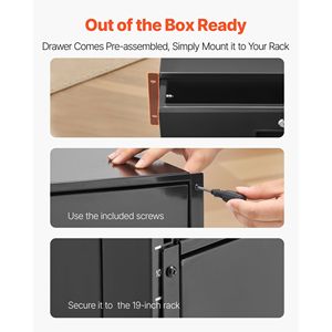 Cassetto scorrevole per gestione cavi da 3U con fori, bloccabile, portata massima 50 libbre, per armadi server - Accessorio per la gestione dei cavi - Product Image 6