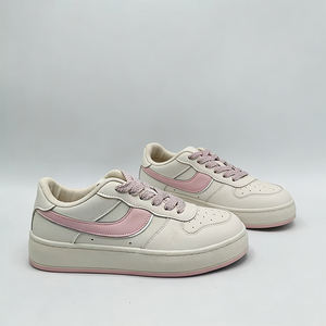 Sneakers da <span class=keywords><strong>Donna</strong></span> Casual con Suola Spessa e Lacci, Design Traspirante alla Moda, Bianche Versatili per Tutte le Stagioni, <span class=keywords><strong>Scarpe</strong></span> da Skateboard - Product Image 2