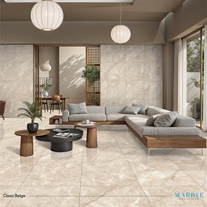 Carreaux de porcelaine polis 600X600 mm 60X60 cm aspect marbre, carreaux de sol polis pour projets de villas et d'hôtels - Product Image 4