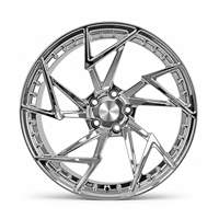 Jantes forgées à rayons croisés angulaires 18-22 pouces, finition chrome poli, 5x112 5x114.3 VIW-204 pour BMW Audi Mercedes-Benz