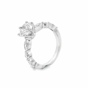 ผู้ผลิตเครื่องประดับ แหวนหมั้นและแหวนแต่งงานทองคำ 10K 14K 18K แบบกำหนดเอง ประดับเพชรแล็บสำหรับผู้หญิง รับรองโดย IGI - Product Image 3